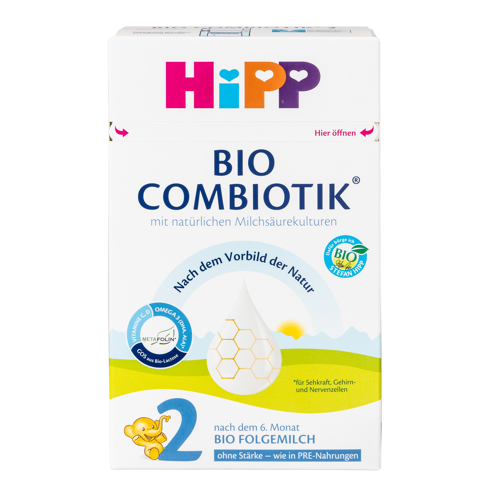 HiPP German Bio Combiotic (No Starch) Cow Milk Baby Formula • Stage 2