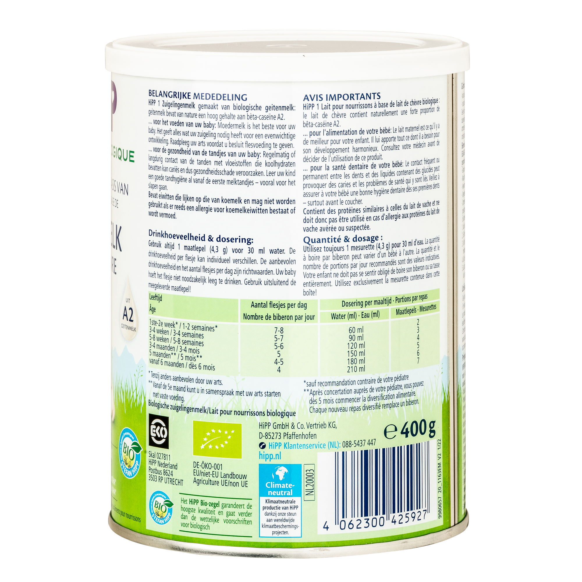 HiPP Dutch Goat Milk Baby Formula • Stage 1