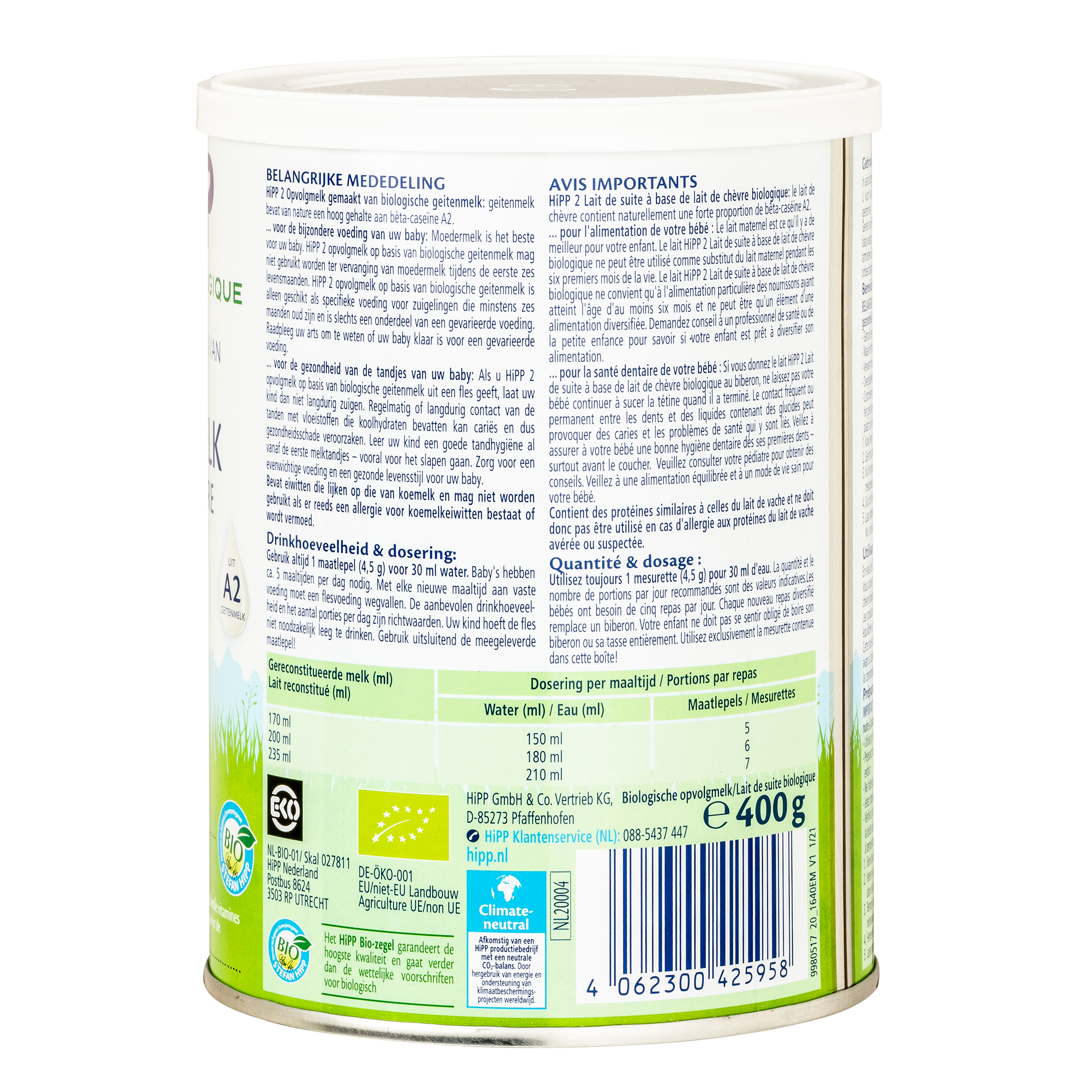 HiPP Dutch Goat Milk Baby Formula • Stage 2