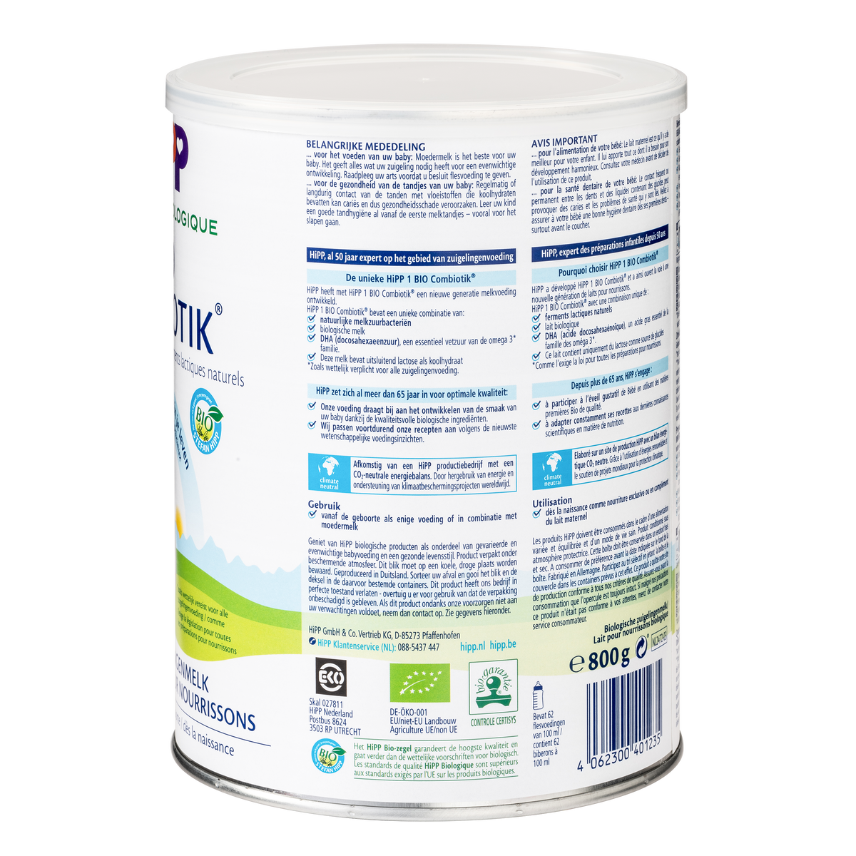 HiPP Dutch Bio Combiotik Cow Milk Formula • Stage 1