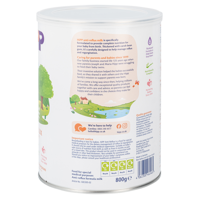 HiPP UK Anti-Reflux (AR) Cow Milk Baby Formula • All stages