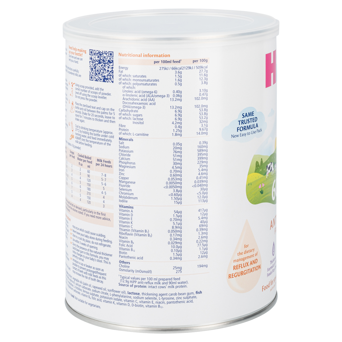 HiPP UK Anti-Reflux (AR) Cow Milk Baby Formula • All stages