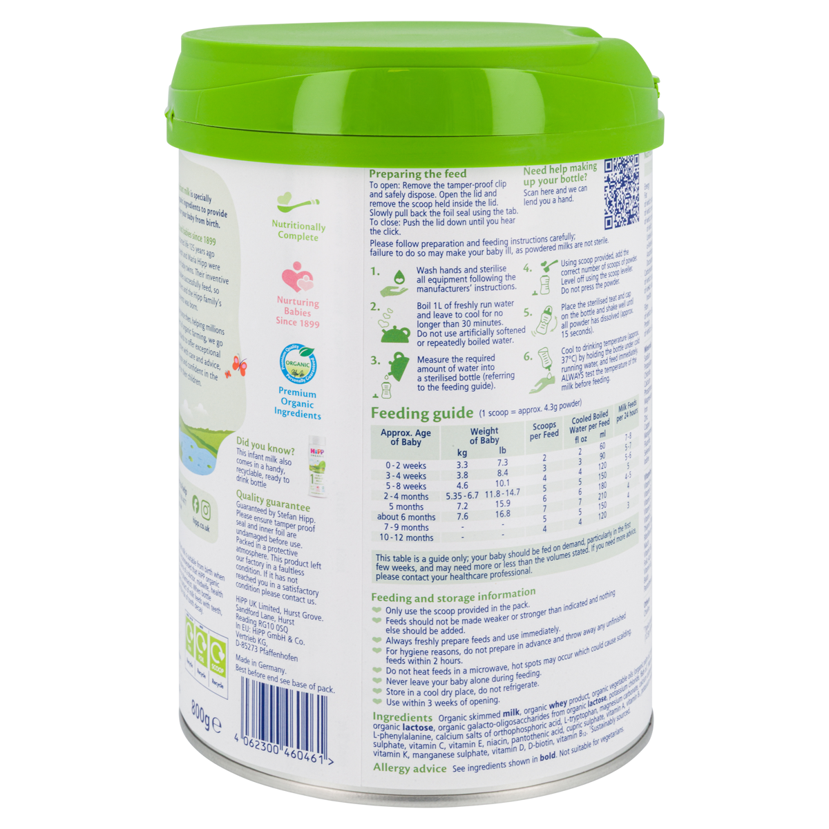 HiPP UK Bio Combiotik Cow Milk Baby Formula • Stage 1