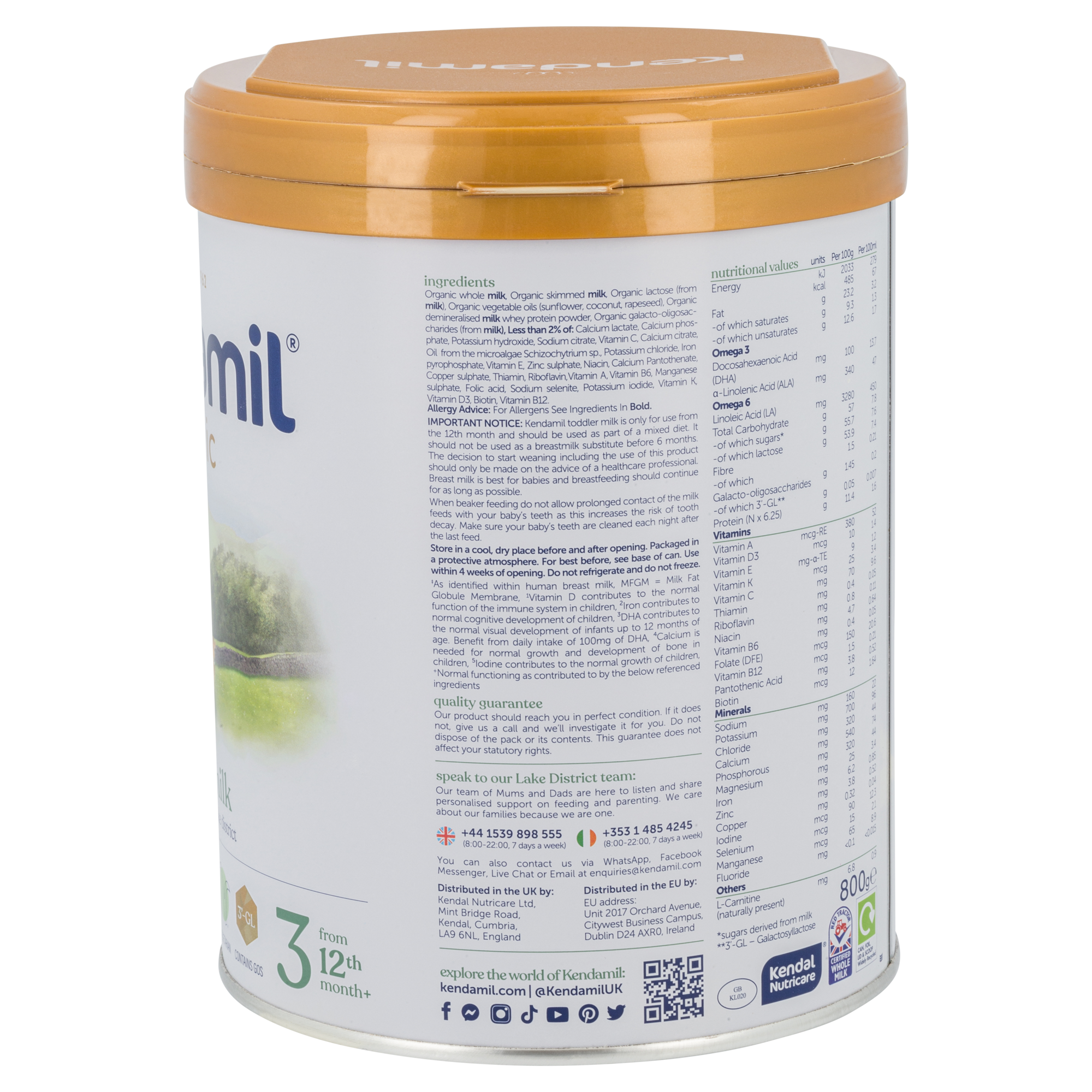 Kendamil Organic Cow Milk Baby Formula • Stage 3