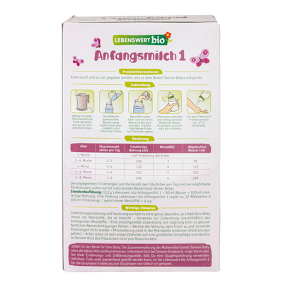 Lebenswert Bioland Cow Milk Formula • Stage 1