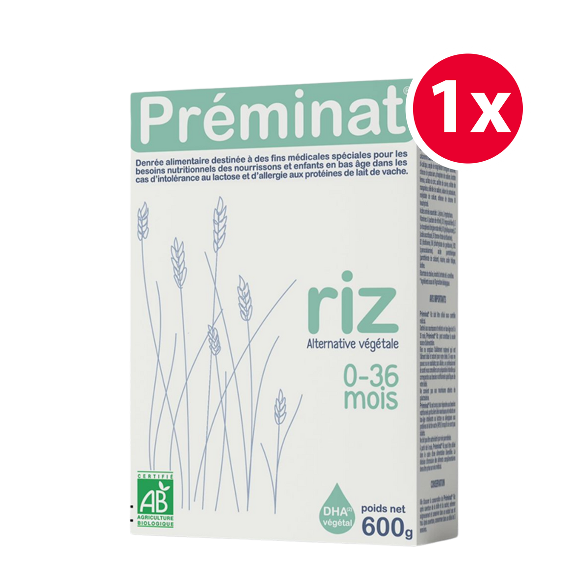 Préminat Riz Vegan Organic Infant Milk • All Stages