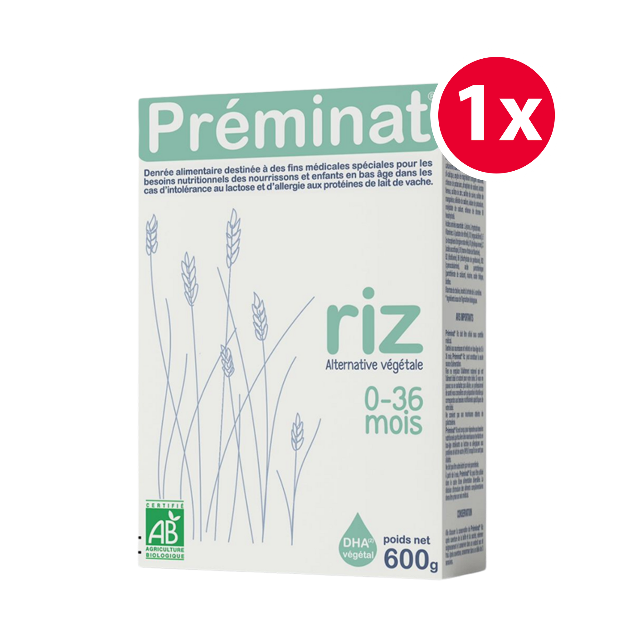Préminat Riz Vegan Organic Infant Milk • All Stages
